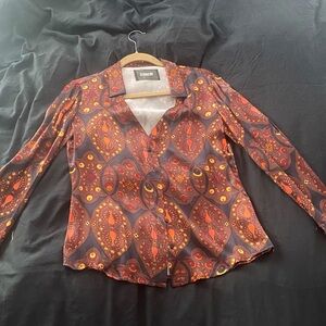 Reformation Button Down 70s Top